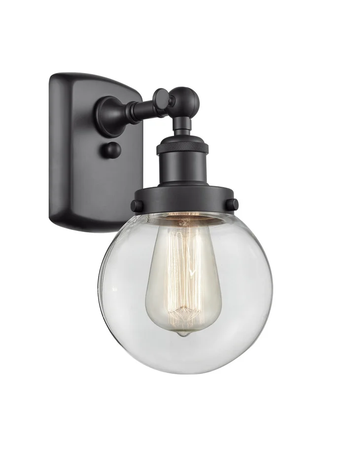 Ballston Urban One Light Wall Sconce in Matte Black (405|916-1W-BK-G202-6)