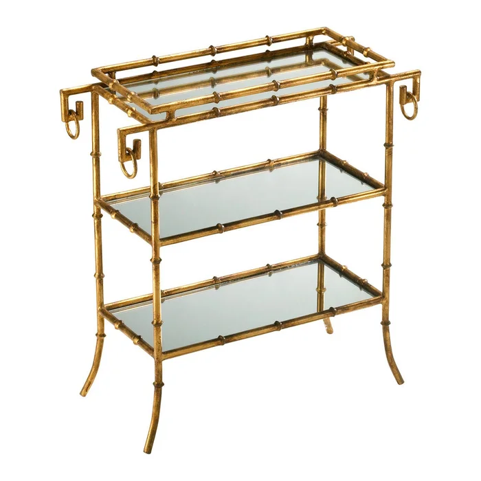 Bamboo Tray Table Gold By Cyan Design