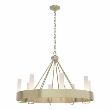 Banded Eight Light Chandelier in Modern Brass (39|105040-SKT-86-FD0611)