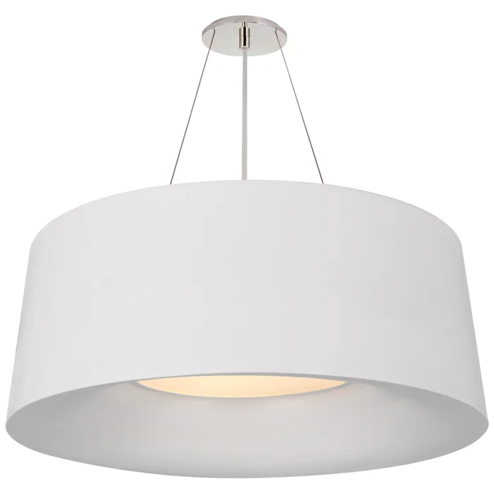 Barbara Barry Halo Medium Hanging Shade in Matte White Ceiling Light W27.5″