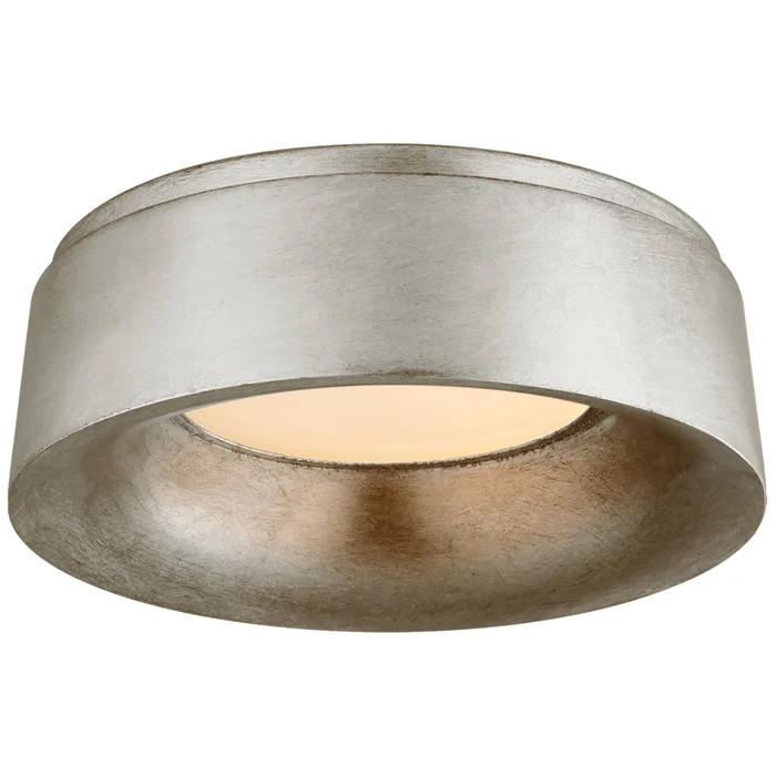 Barbara Barry Halo Small Flush Mount in Burnished Silver Leaf Ceiling Light W11.25″ x H4.25″