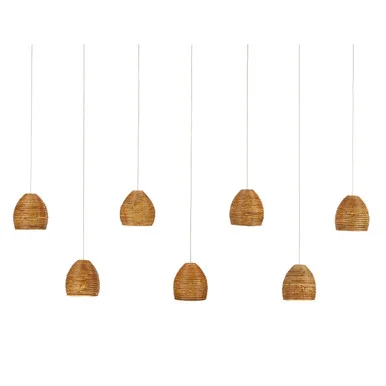 Beehive Collection Seven Light Pendant in Natural (142|9000-1067)
