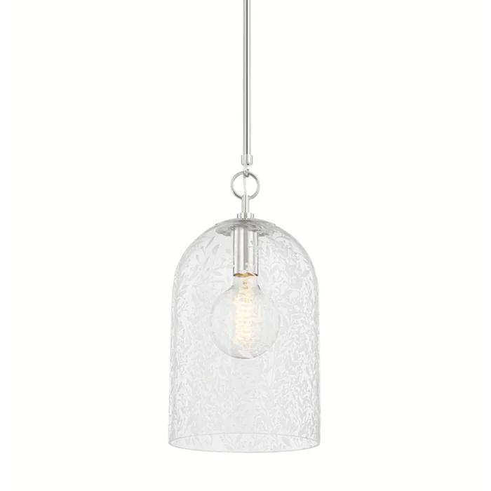 Belleville 1-Light Pendant in Polished Nickel 10L x 10W x 18.5H