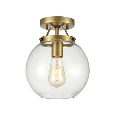 Bernice One Light Semi Flush Mount in Brushed Antique Brass (45|47184/1)