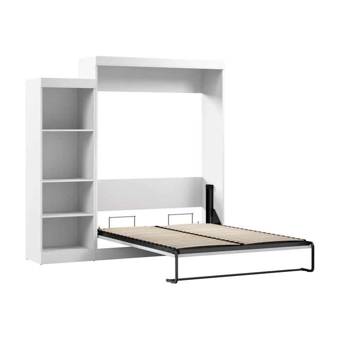 Bestar Edge Queen Murphy Bed with Closet Organizer (90 W) – White|Grand lit escamotable Edge de Bestar avec organisateur de garde-robe (90po [L]) – blanc