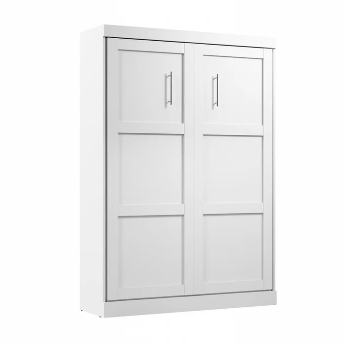 Bestar Pur Full Murphy 59-Inch Wall Bed – White|Lit double escamotable mural Pur de Bestar de 59po – blanc