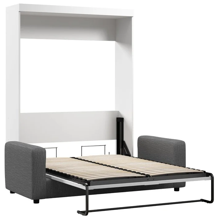 Bestar Pur Full Murphy Bed with Sofa – White|Lit escamotable Pur de Bestar avec sofa – blanc