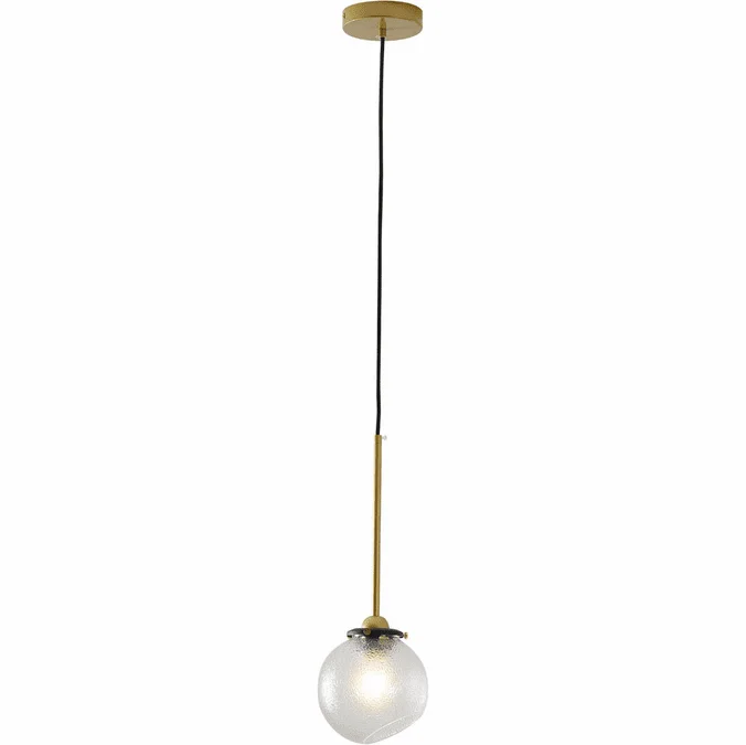 Bethel International AV76P6G Contemporary Black & Gold Mini Drop Lighting Fixture