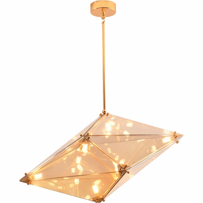 Bethel International DLS53C30A Modern Gold Halogen Pendant Lamp