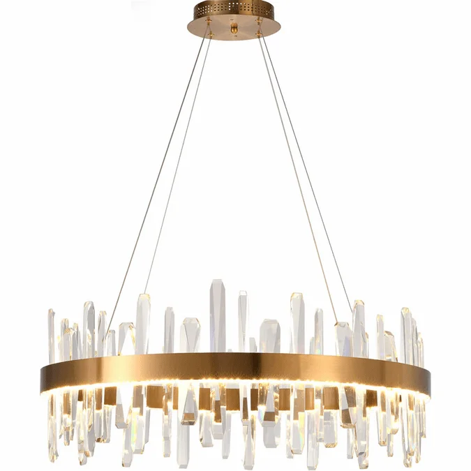 Bethel International FT71C32G-1 Antique Gold LED 32″ Hanging Light Fixture