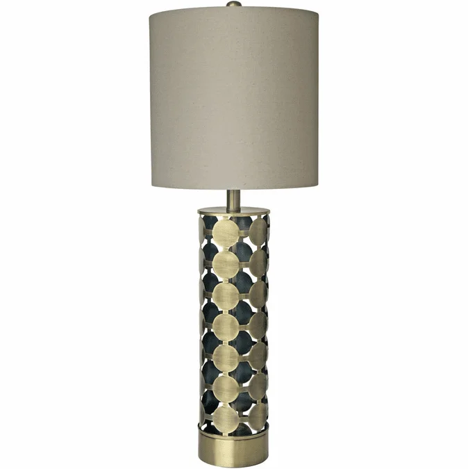 Bethel International JTL50GV-AB Modern Antique Brass Table Light