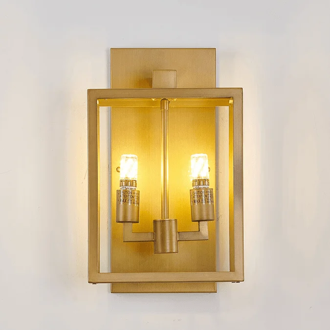 Bethel International KC04W16BR Modern Gold Outdoor Wall Lighting