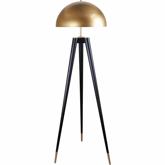 Bethel International MFL26PQ-GD Contemporary Gold Floor Lamp