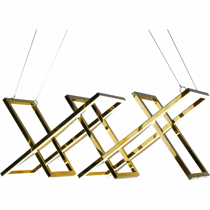 Bethel International ML03 Contemporary Gold LED Kitchen Island Light