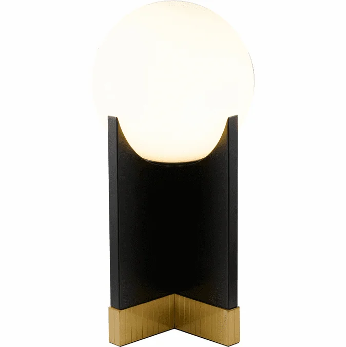 Bethel International MU134CT16BR Modern Stain Brass & Black Lighting Table Lamp