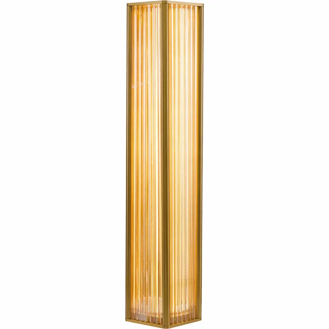 Bethel International MU139F60BR Contemporary Satin Brass LED Floor Lamp Lighting
