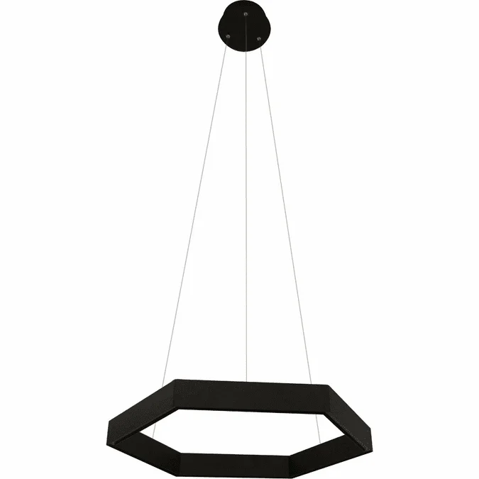 Bethel International MV05BLK Contemporary Black LED Pendant Light Fixture