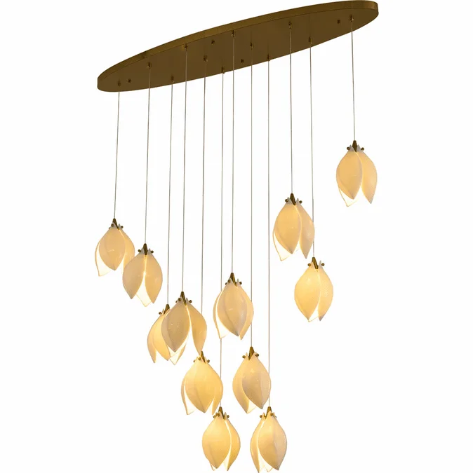 Bethel International ZA44C48BR Modern Bronze Multi Hanging Light Fixture