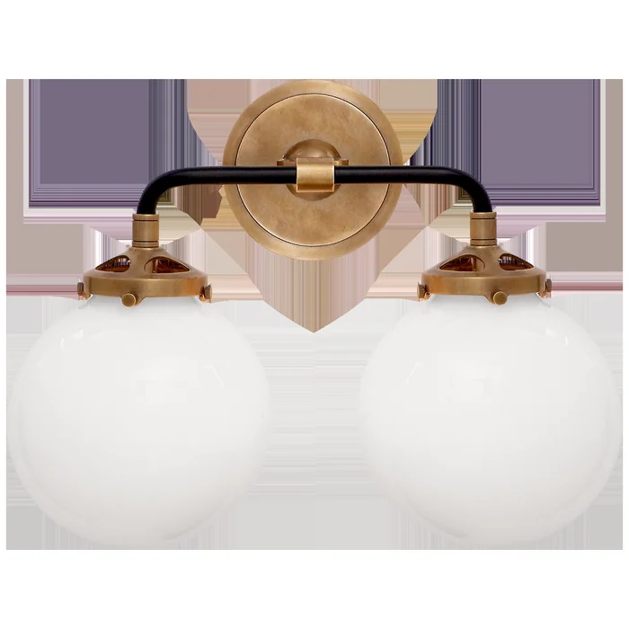 Bistro Double Light Curved Sconce