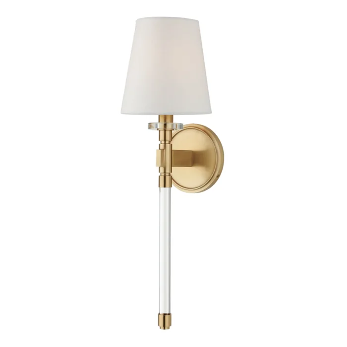 Blixen 1-Light Wall Sconce in Aged Brass 6L x 6W x 21H