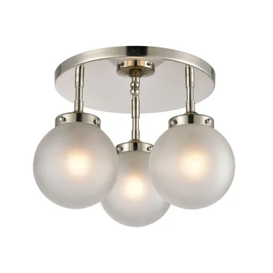 Boudreaux Three Light Semi Flush Mount in Polished Nickel (45|15362/3)