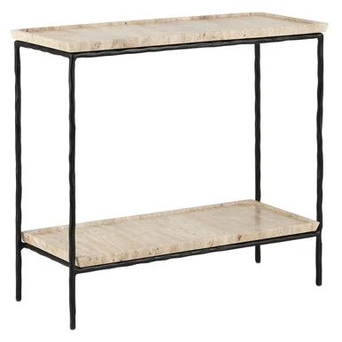 Boyles Collection Side Table in Natural/Black (142|4000-0136)