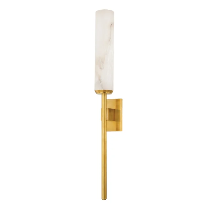 Bremen 1-Light Wall Sconce in Vintage Brass 4.25L x 4.25W x 36H