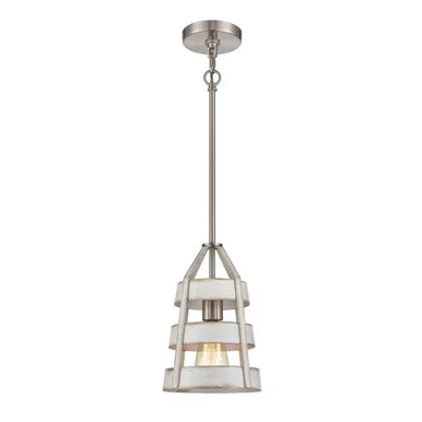 Brigantine One Light Mini Pendant in Satin Nickel (45|33555/1)