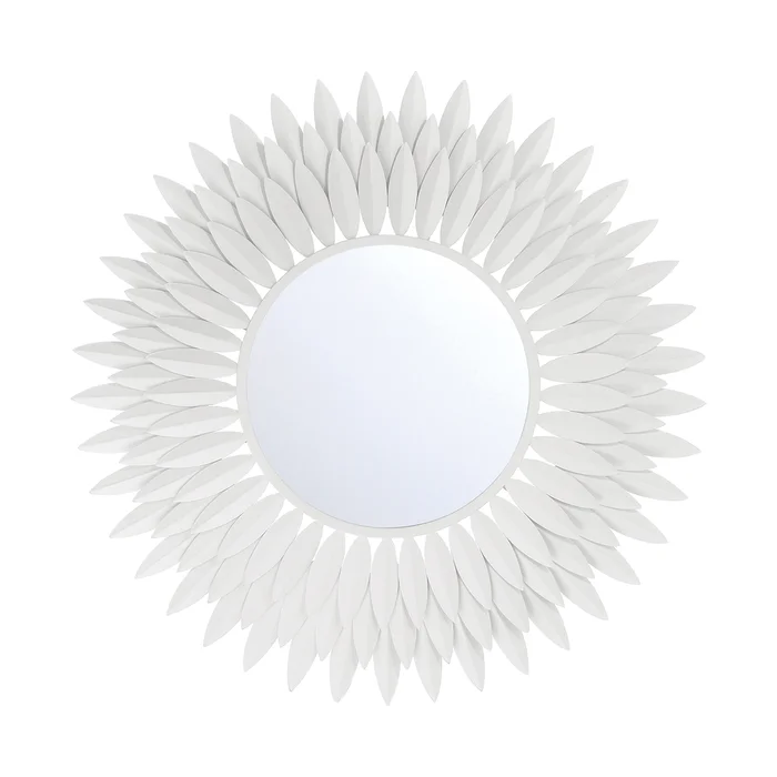 broche matte white 24in mirror