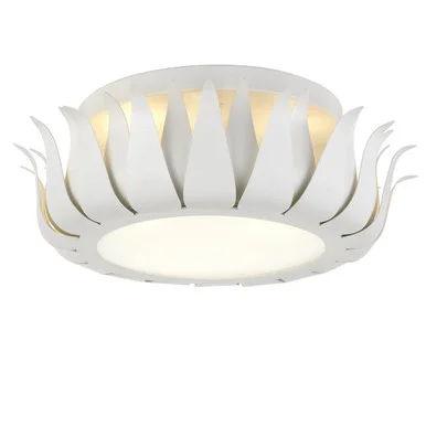 Broche Three Light Flush Mount in Matte White (60|510-MT)