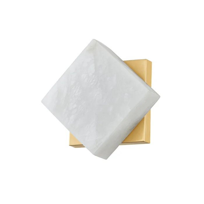 Brockton 1-Light Wall Sconce in Aged Brass 7.75L x 7.75W x 7.75H