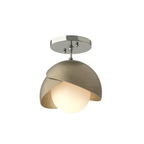 Brooklyn 1-Light Double Shade Semi-Flush (65|121377-SKT-85-84-GG0711)