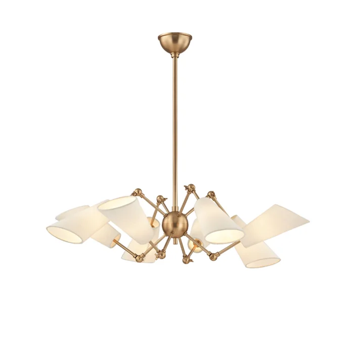 Buckingham 8-Light Chandelier in Aged Brass 34.5L x 34.5W x 10H