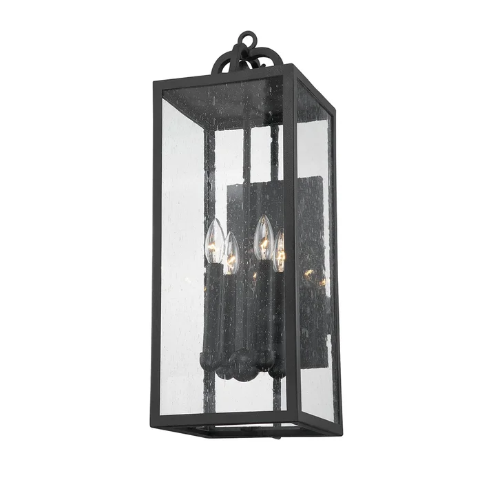 Caiden Four Light Outdoor Wall Sconce in Forged Iron (67|B2063-FOR)