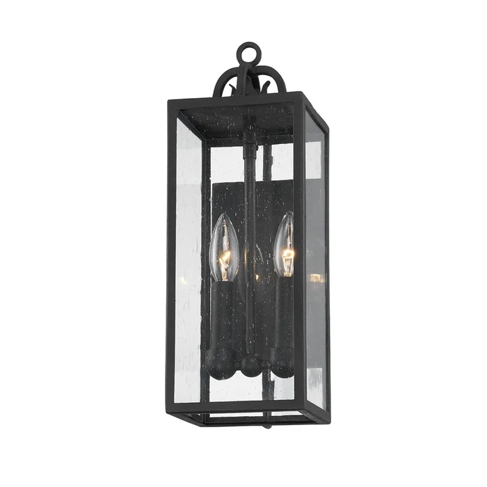 Caiden Two Light Outdoor Wall Sconce in Forged Iron (67|B2061-FOR)