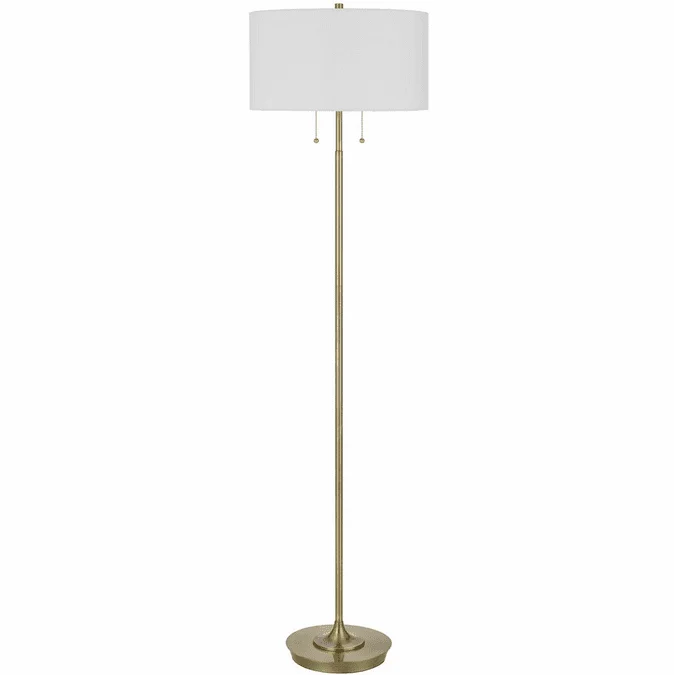 Cal BO-3028FL Kendal Antique Brass Floor Lamp