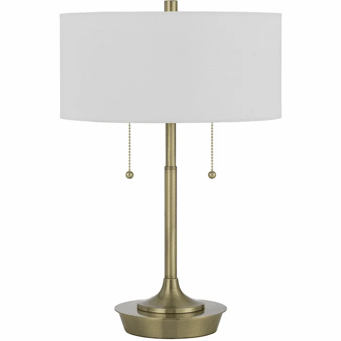 Cal BO-3028TB Kendal Antique Brass Table Top Lamp