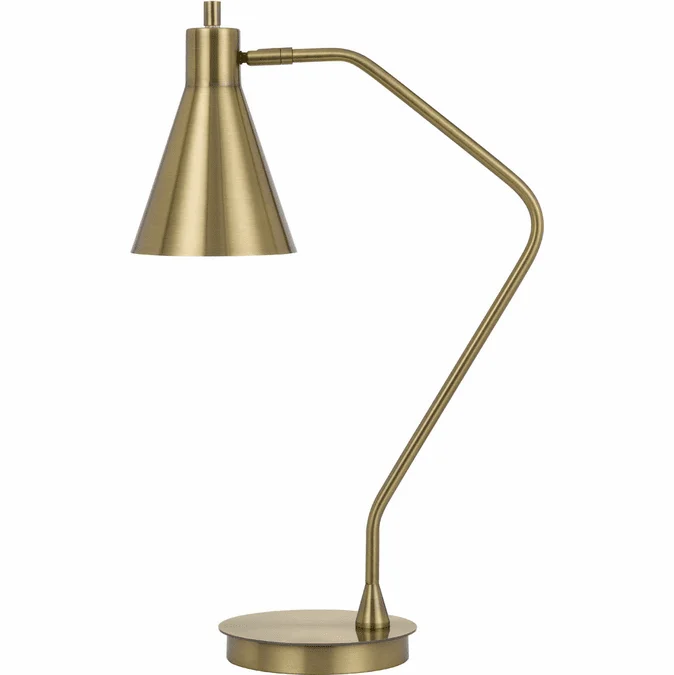 Cal BO-3177TB-AB Capstone Antique Brass LED Lighting Table Lamp