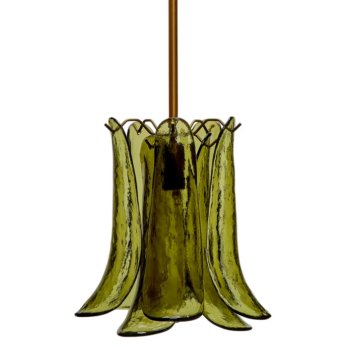 cala 1-light blown glass pendant, green