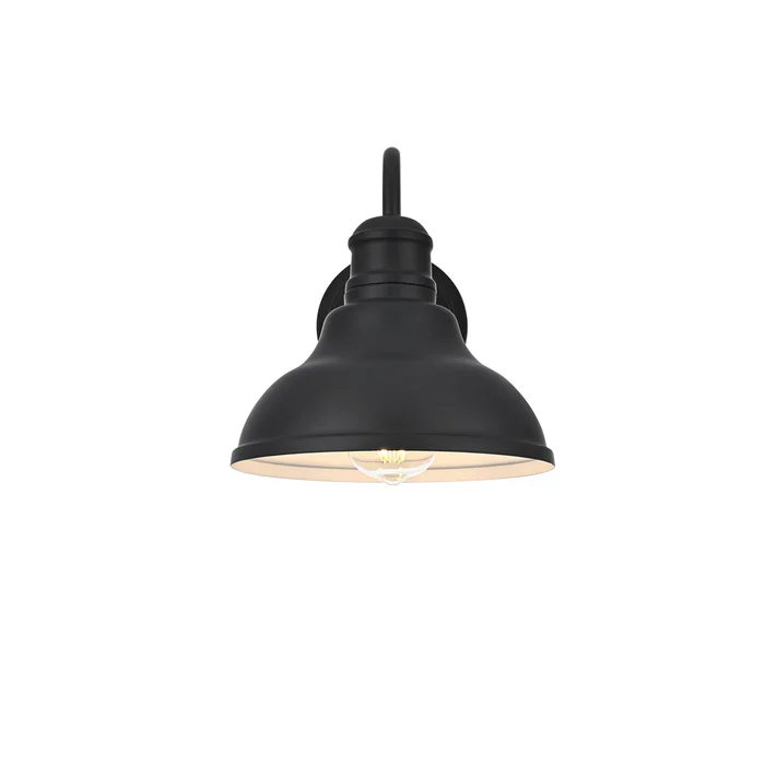 callen 9 inch outdoor wall sconce in black