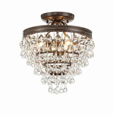Calypso Three Light Semi Flush Mount in Vibrant Bronze (60|130-VZ_CEILING)