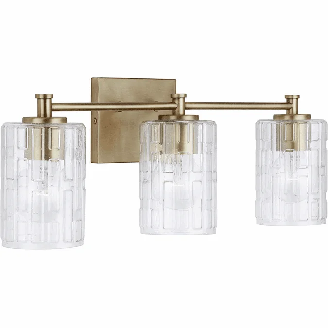 Capital Lighting 138331AD-491 24 Contemporary Aged Brass 3-Light Bathroom Lighting