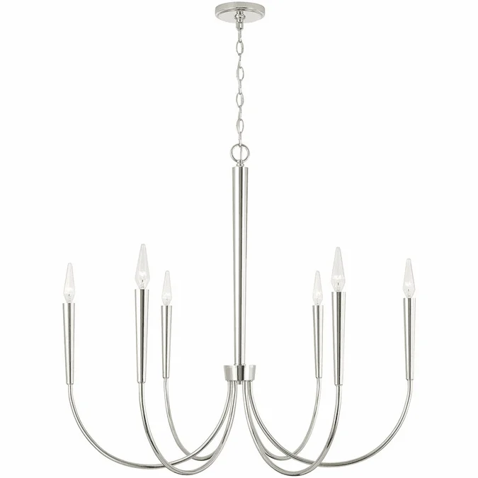 Capital Lighting 445961PN Holden Polished Nickel Exterior 9″ Chandelier Lighting