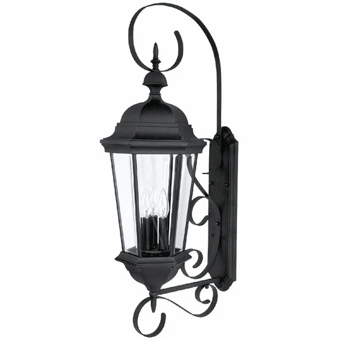 Capital Lighting 9723BK Carriage House Traditional Black Exterior Wall Lamp
