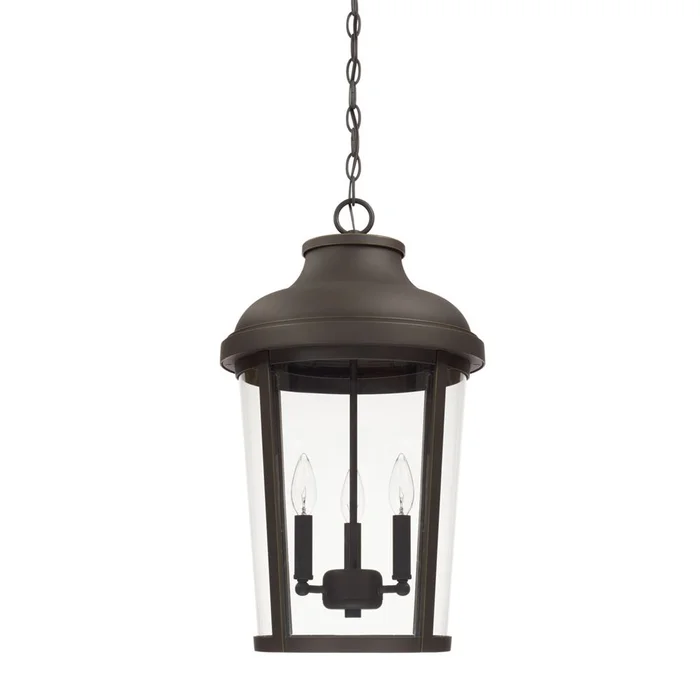 Capital Lighting Dunbar 3-Light Outdoor Hanging-Lantern – 927033OZ