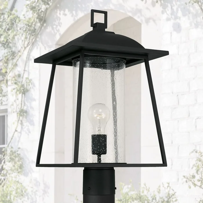 Capital Lighting Durham 1-Light Outdoor Post-Lantern – 943615BK