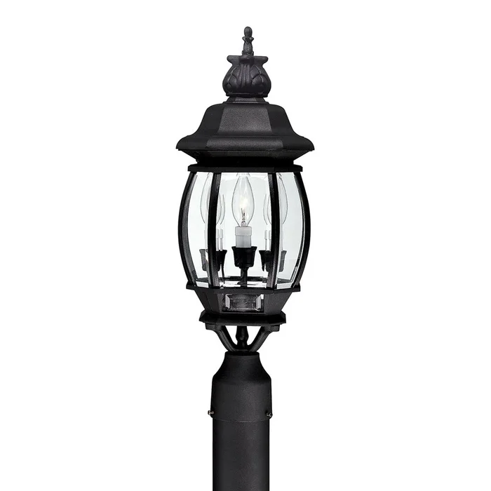 Capital Lighting French Country 3-Light Outdoor Post-Lantern – 9865BK