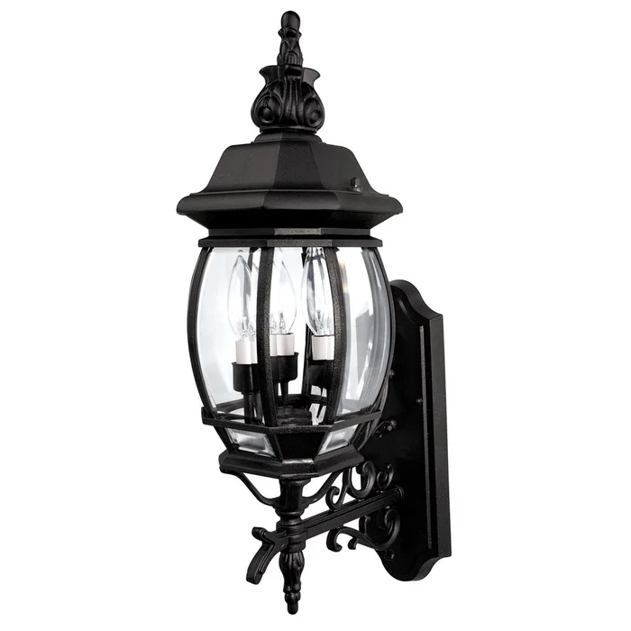 Capital Lighting French Country 3-Light Outdoor Wall-Lantern – 9863BK