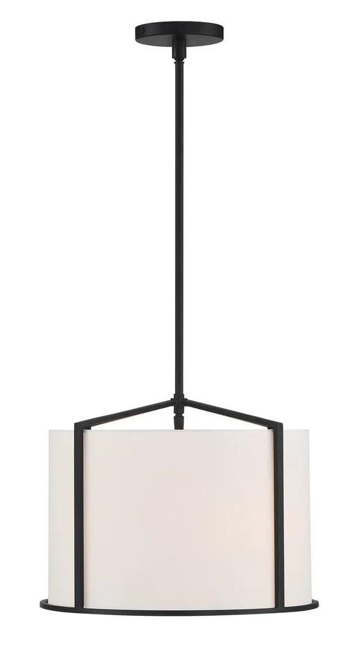 Carlyn Four Light Pendant in Black (60|CAR-9204-BK)