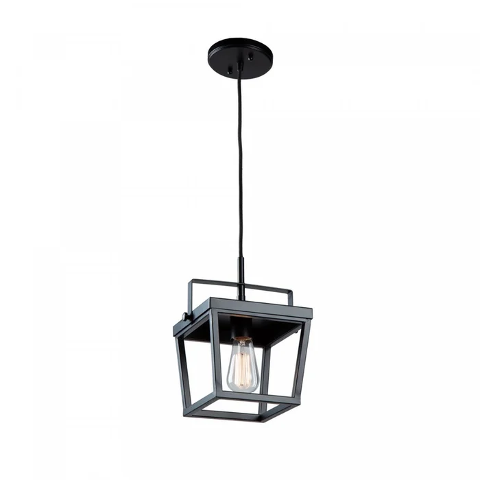 Carriage 1-Light Black Pendant I | Luminaire suspenduI Carriage noir 1ampoule | D06HYFKI